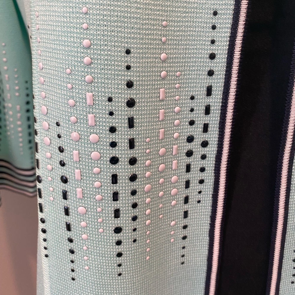 Ming Wang Light Mint Green Knit Jacket - Picture 5 of 6